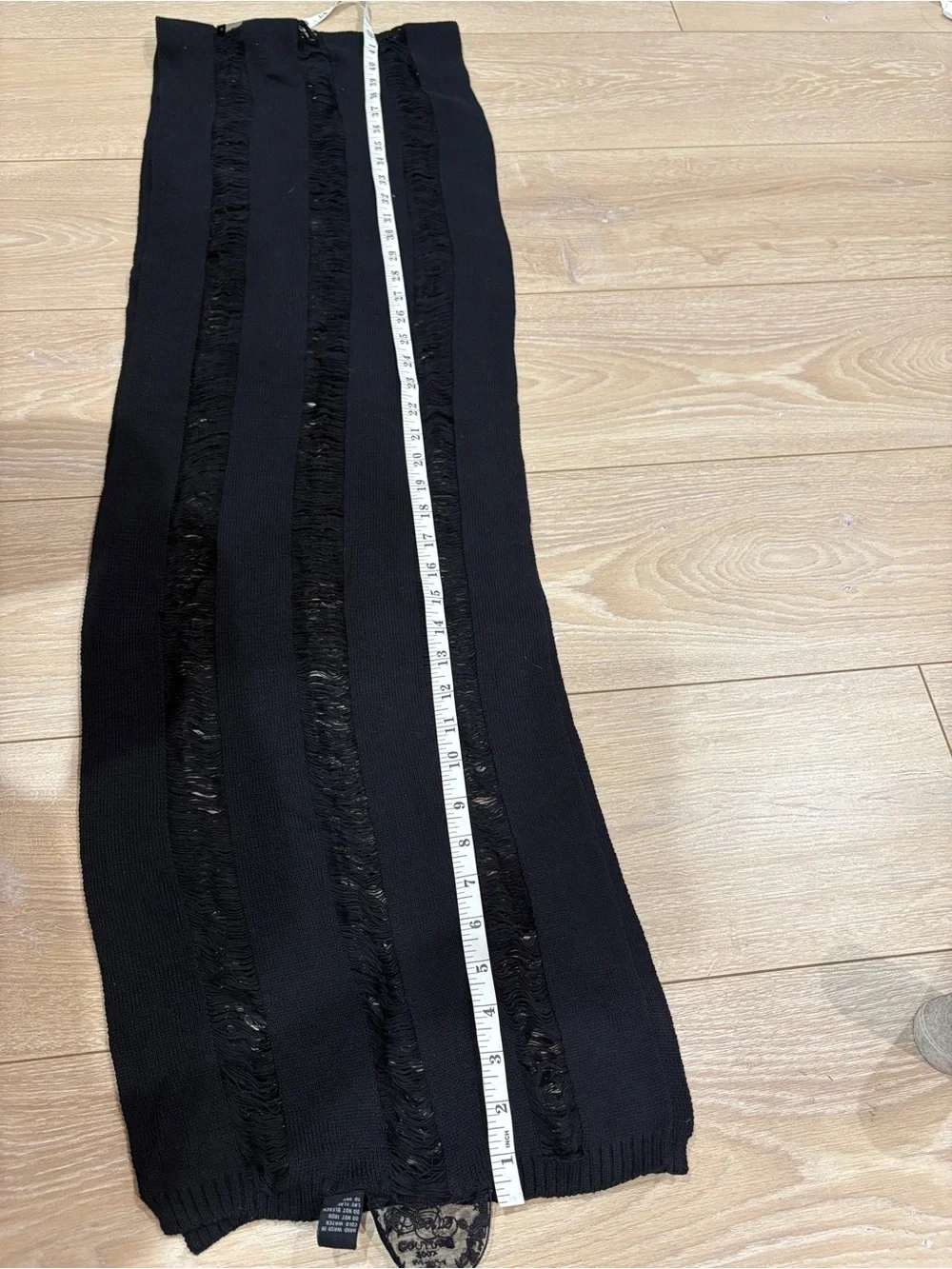 Rare Vintage 2007 Juicy Couture Collection Distressed Shredded Long Knit Scarf
